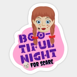 Creepy Doll: Boo-tiful Night for Scare Sticker